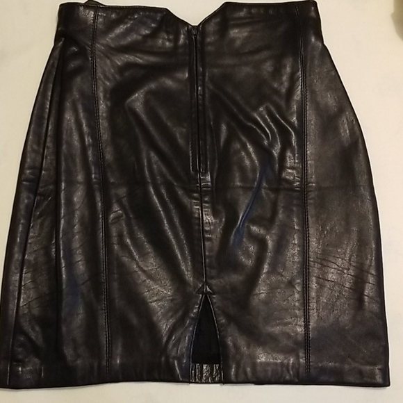 James Leather, Size S, black mini skirt - Picture 2 of 3